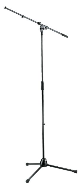 Picture of K&M Floor Mic Stand Tall+Boom BLACK