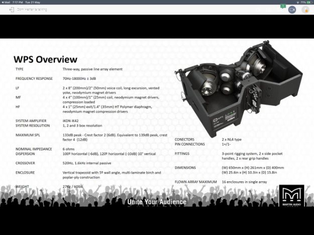 Picture of Martin Wavefront Precision 3 way passive line array element