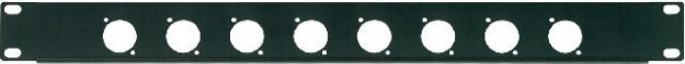 Picture of Jansen 19" Rack Panel 1U Punched EIGHT x XLR BLACK