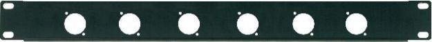 Picture of Jansen 19" Rack Panel 1U Punched SIX x XLR BLACK