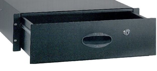 Picture of Jansen 19" Rack Drawer 3U Lockable BLACK