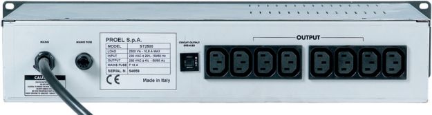 Picture of Proel 19" Rack Mains Voltage Regulator 2.5kW Rated Out 2U