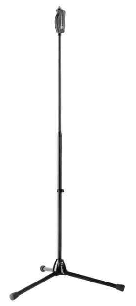 Picture of K&M Floor Mic Stand Foldable Legs GRIP Adjust Tall BLACK