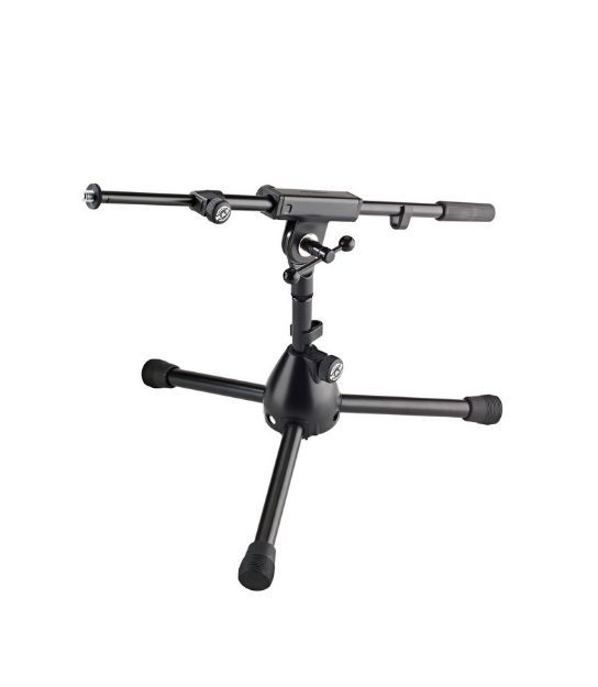 Picture of K&M Floor Mic Stand Extra Low + Boom BLACK