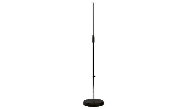 Picture of K&M Floor Mic Stand ROUND Base Tall BLACK