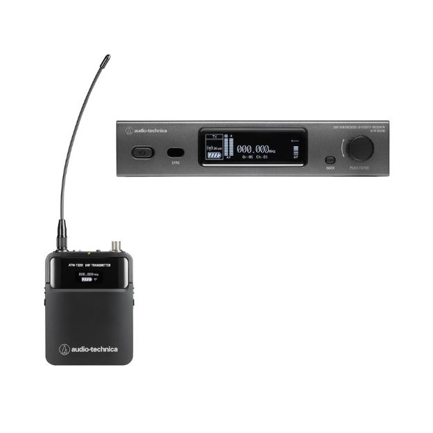 Picture of ATW-R3210N receiver and ATW-T3201 Belt pack Transmitter