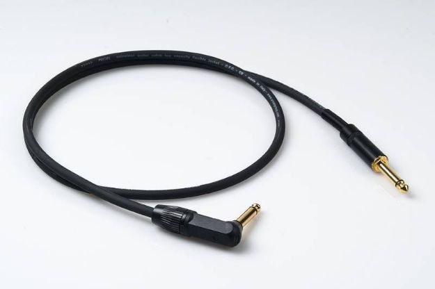 Picture of Proel Guitar Lead TS > 90ºTS 1m Spiral Shield BLACK