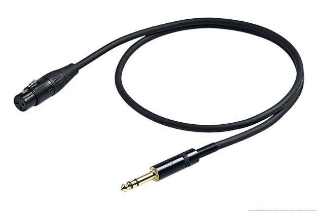 Picture of Proel Mic Lead FXLR > TRS 5m Spiral Shield BLACK
