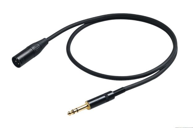 Picture of Proel XLR Input Lead MXLR > TRS 10m Spiral Shield BLACK