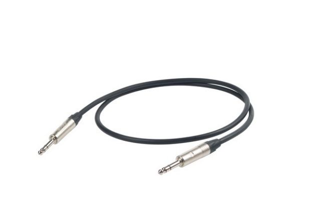 Picture of Proel Stereo Jack Lead TRS > TRS 5m 95% Braid Shield BK