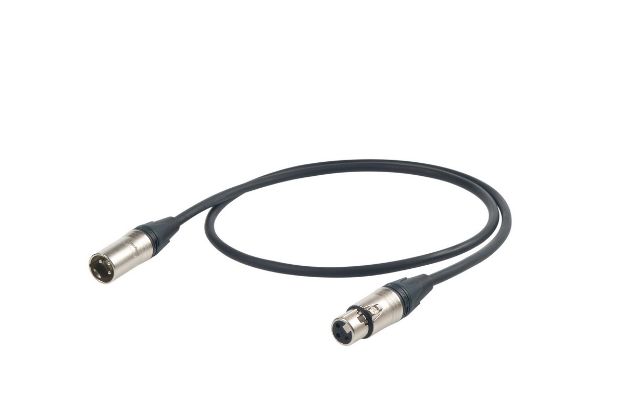 Picture of Proel Mic Lead FXLR > MXLR 2m 95% Braid Shield BLACK