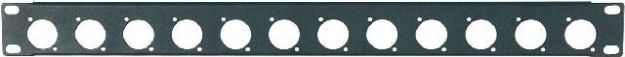 Picture of 19" Rack Panel 1U Punched 12 x XLR