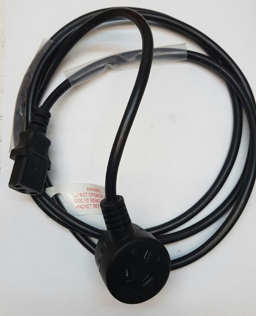 Picture of Mains Lead 10 Amp TAPON > IEC 3 x 1mm²   3 Metre BLACK