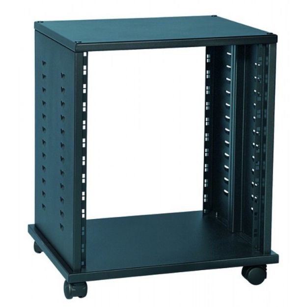 Picture of Proel Steel 19" Rack 8U Side Vents + Castors BLACK