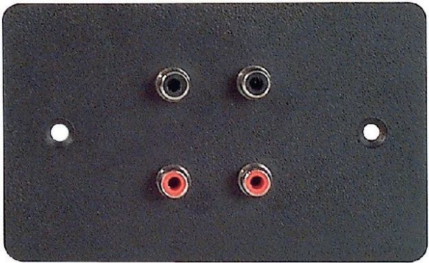 Picture of Wall Connector Plate 4 x RCA EMPTY Steel DARK GREY