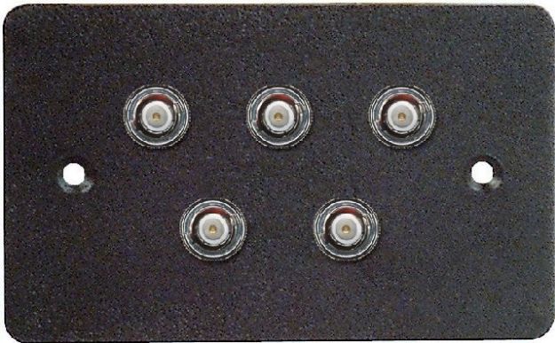Picture of Wall Connector Plate 5 x BNC EMPTY Steel METALLIC GREY