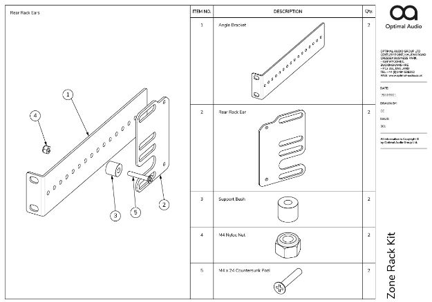 Picture of Optimal Zone Amp rear rack support kit (iK41,42,81)