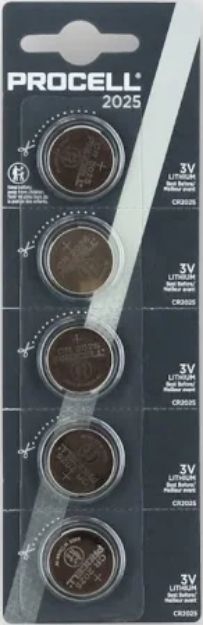 Picture of Procell Intense 2025 COIN Battery 3V Lithium 5 Pack