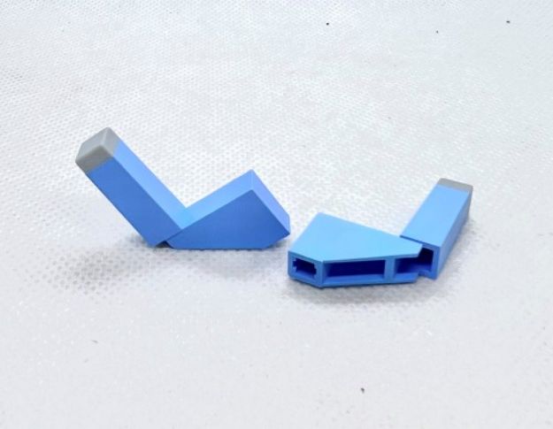 Picture of A&H Knob Pushswitch BLUE /Grey top