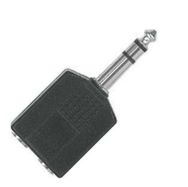 Picture of Signal Adaptor 1 x 6.3mm TRS > 2 x 6.3mm TRS PLASTIC