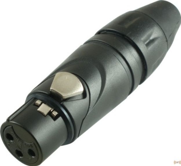 Picture of Amphenol XLR Connector 3 Pin Cord Plug FEMALE BLACK
