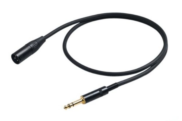 Picture of Proel XLR Input Lead MXLR > TRS 10m Spiral Shield BLACK