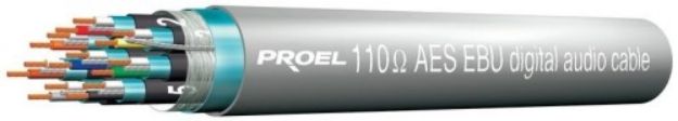 Picture of Proel 2 Pair Bulk Digital Signal Cable  110 Ohm 95% Braid