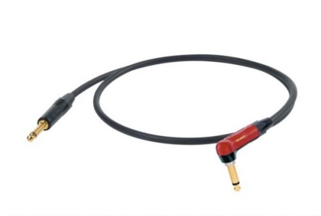 Picture of Proel Guitar Lead TS > 90ºTS 6m 90% Braid Shield BK