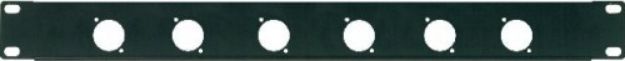 Picture of 19" Rack Panel 1U Punched 6 x XLR