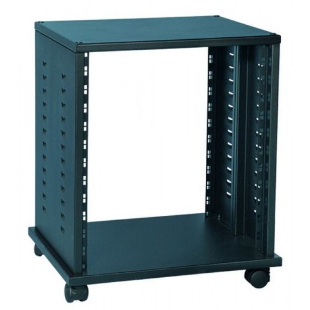 Picture of Proel Steel 19" Rack 8U Side Vents + Castors BLACK
