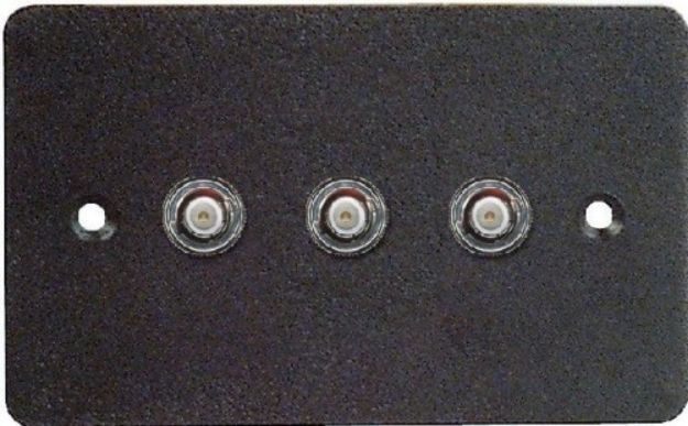 Picture of Wall Connector Plate 3 x BNC EMPTY Steel METALLIC GREY