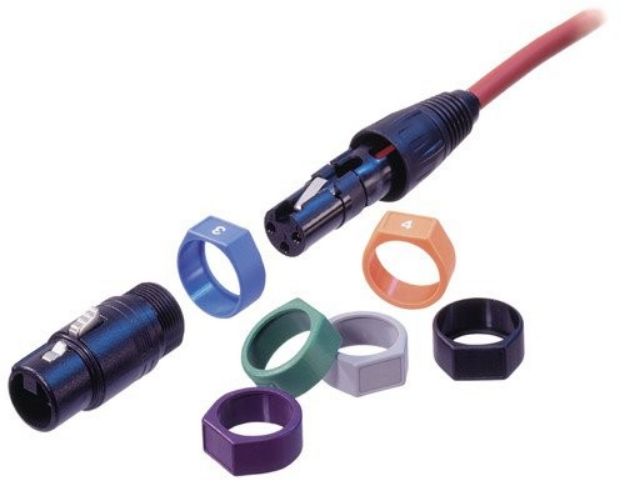 Picture of Neutrik XLR Cord Connector Ring Label BLACK