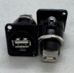 Picture of Switchcraft USB A to B Connector Panel Mount Feedthrough BLK